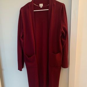 Burgundy Cardigan